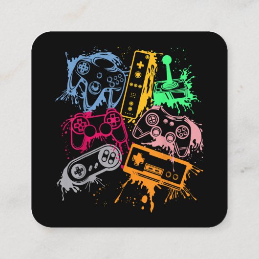 Videospelconsole-controllers 80-90-inch boog herst vierkante visitekaartje (Achterkant)