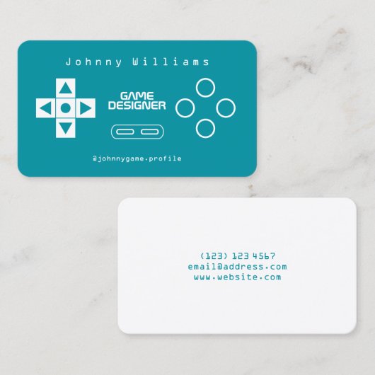 Videospelconsole joypad cover visitekaartje (Voorkant / Achterkant)