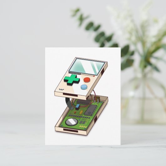 Videospelconsole patroon. (Staand voorkant)