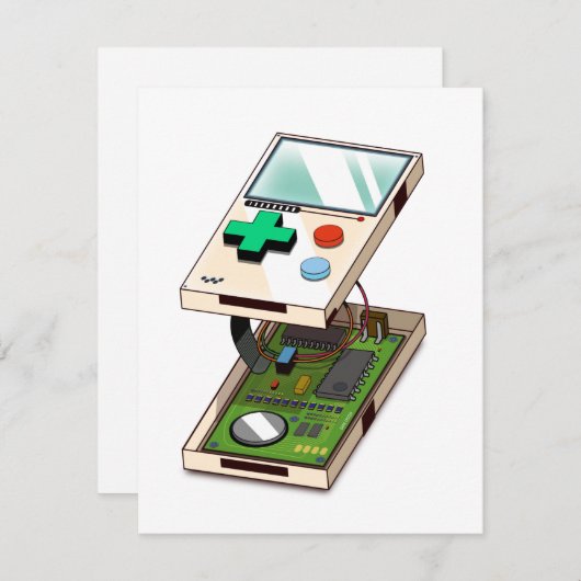 Videospelconsole patroon. (Voorkant / Achterkant)