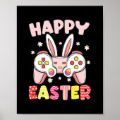 Videospelcontroller bunny Gamer Happy Pasen Poster (Voorkant)