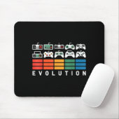 Videospelcontroller evolutie 80s 90s Retro Gami Muismat (Met muis)