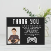 Videospelcontroller Gaming Foto Verjaardag Bedankkaart (Staand voorkant)