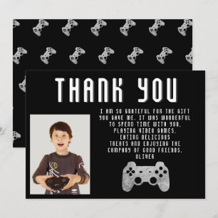 Videospelcontroller Gaming Foto Verjaardag Bedankkaart