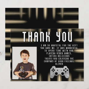 Videospelcontroller Gaming Foto Verjaardag Bedankkaart