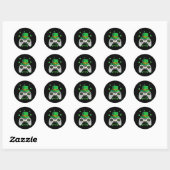 Videospelcontroller Ierse gamerjongens St. Patrick Ronde Sticker (Vel)