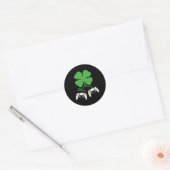 Videospelcontroller Ierse gamerjongens St. Patrick Ronde Sticker (Envelop)