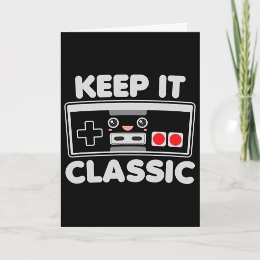 Videospelcontroller Keep It Clic Humor 80s Retro Kaart (Voorkant)