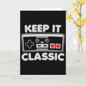 Videospelcontroller Keep It Clic Humor 80s Retro Kaart (Gele Bloem)