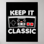 Videospelcontroller Keep It Clic Humor 80s Retro Poster (Voorkant)
