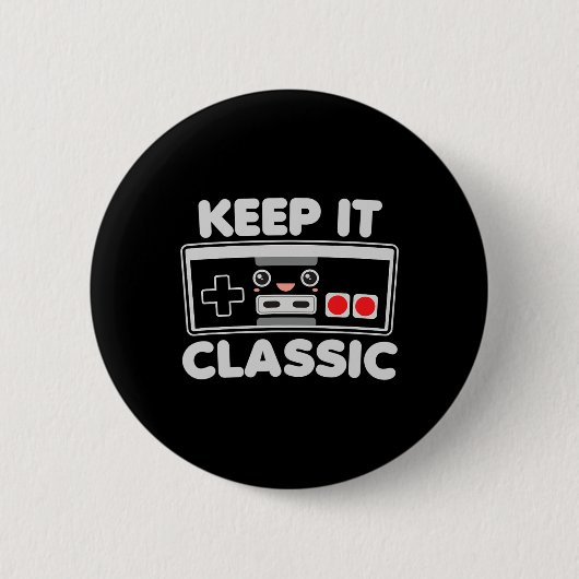 Videospelcontroller Keep It Clic Humor 80s Retro Ronde Button 5,7 Cm (Voorkant)