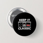 Videospelcontroller Keep It Clic Humor 80s Retro Ronde Button 5,7 Cm (Voorkant /achterkant)