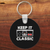 Videospelcontroller Keep It Clic Humor 80s Retro Sleutelhanger (Voorkant)