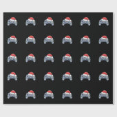 Videospelcontroller Kerstman Hoed Gamer Cadeaupapier (Vlak)