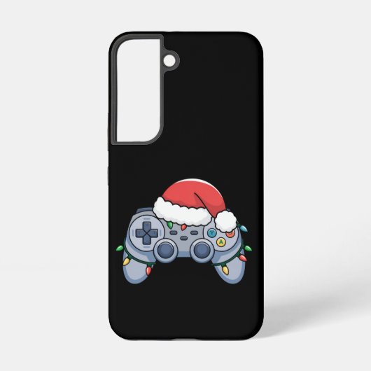 Videospelcontroller Kerstman Hoed Gamer Samsung Galaxy Hoesje (Achterkant)