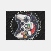 Videospelcontroller Kerstman Hoed Kerst Spellen X Fleece Deken (Voorkant (Horizontaal))
