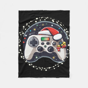 Videospelcontroller Kerstman Hoed Kerst Spellen X Fleece Deken