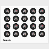 Videospelcontroller Kerstman Hoed Kerst Spellen X Ronde Sticker (Vel)