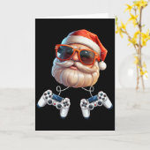 Videospelcontroller Kerstmis Gamer Gaming Enthousi Kaart (Gele Bloem)