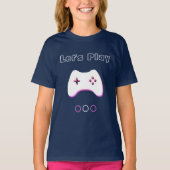 Videospelcontroller, laten we afspelen, blauwe en t-shirt (Voorkant)