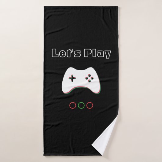 Videospelcontroller, Laten we afspelen, rode en gr Badhanddoek (Badhanddoek)