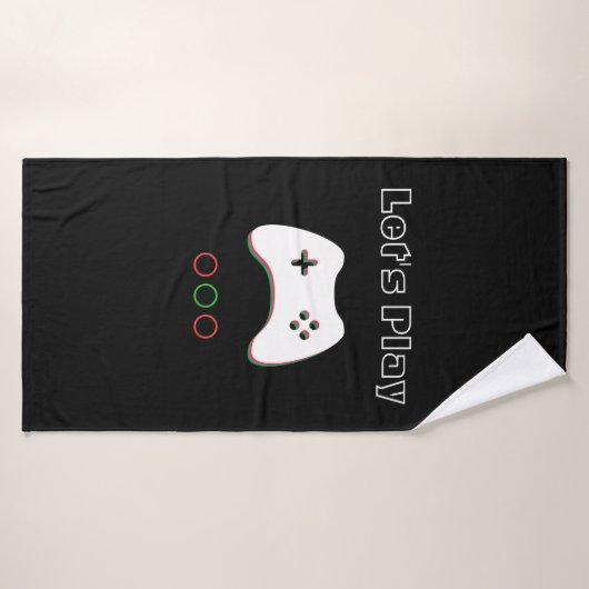 Videospelcontroller, Laten we afspelen, rode en gr Badhanddoek (Badhanddoek)