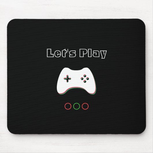 Videospelcontroller, Laten we afspelen, rode en gr Muismat (Voorkant)