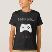 Videospelcontroller, Laten we afspelen, rode en gr T-shirt (Voorkant)