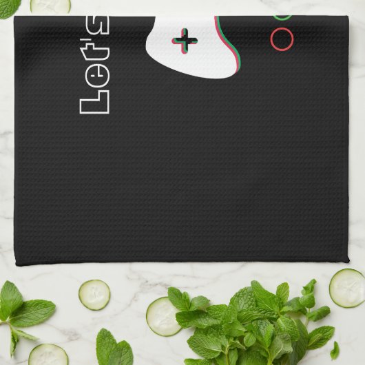 Videospelcontroller, Laten we afspelen, rode en gr Theedoek (Gevouwen)