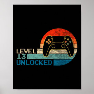 Videospelcontroller onvergrendeld niveau 13 dag B Poster