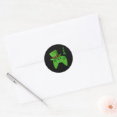 Videospelcontroller Shamrock St Patricks Day Gam Ronde Sticker (Envelop)