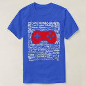 Videospelcontroller tekst Word Cloud Cool Art T-shirt (Design voorkant)