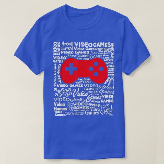 Videospelcontroller tekst Word Cloud Cool Art T-shirt (Design voorkant)
