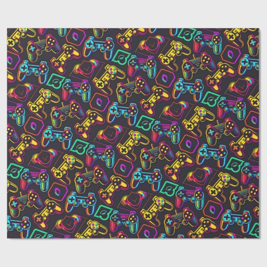 Videospelcontrollers Cadeaupapier (Vlak)