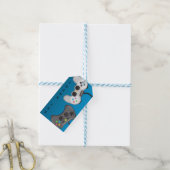 Videospelcontrollers Gamer Verjaardagsfeest Gesche Cadeaulabel (Met Touw)