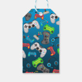 Videospelcontrollers Gamer Verjaardagsfeest Gesche Cadeaulabel (Achterkant)