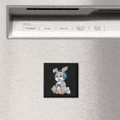 Videospelende Bunny Egg Gaming Jongens Mannen Kind Magneet (Insitu (Vaatwasser))