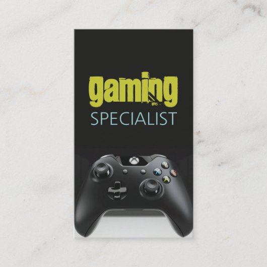 Videospelers Game Specialist Visitekaartje (Voorkant)