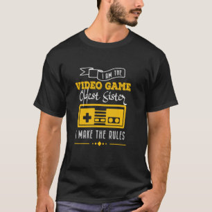 Videospellen oudste zuster gamers die Joke passen T-shirt
