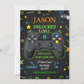 Videospellen Uitnodiging voor verjaardag (Voorkant)