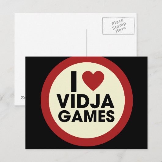 Videospelletjes Briefkaart (Voorkant / Achterkant)