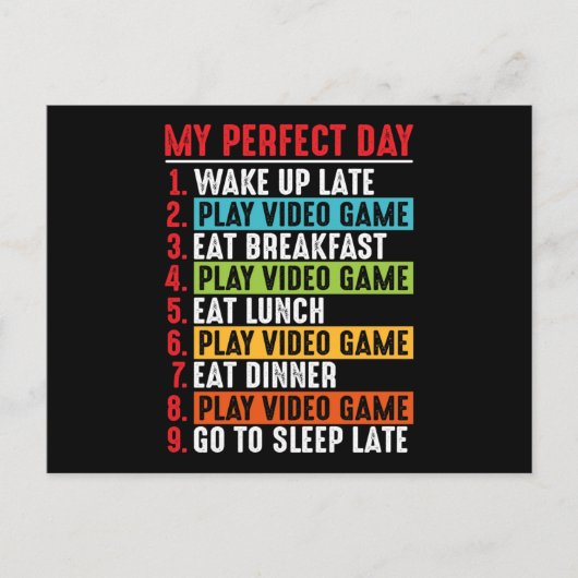 Videospelletjes citeren Mijn prefect-dag | Videoga Briefkaart (Voorkant)