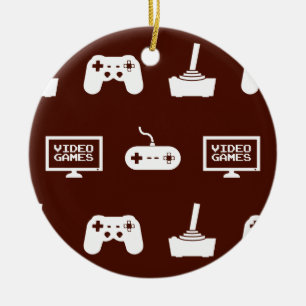 Videospelletjes met een smakelijk gamingdesign keramisch ornament