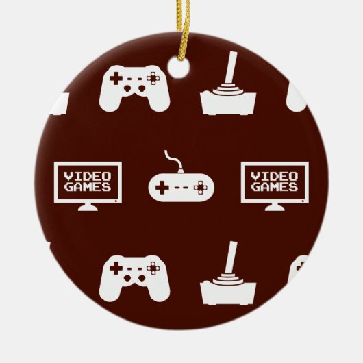 Videospelletjes met een smakelijk gamingdesign keramisch ornament (Voorkant)