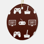 Videospelletjes met een smakelijk gamingdesign keramisch ornament (Links)