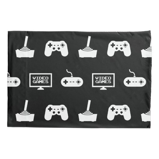 Videospelletjes met een smakelijk gamingdesign kussensloop (Achterkant)
