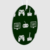 Videospelletjes met een smakelijk gamingdesign ornament (voorkant)