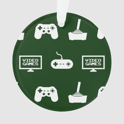 Videospelletjes met een smakelijk gamingdesign ornament (voorkant)