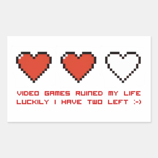 Videospelletjes Rechthoekige Sticker (Voorkant)