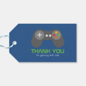 Videospelletjes Thema Kids Verjaardagsfeest Cadeaulabel (Achterkant Horizontaal)